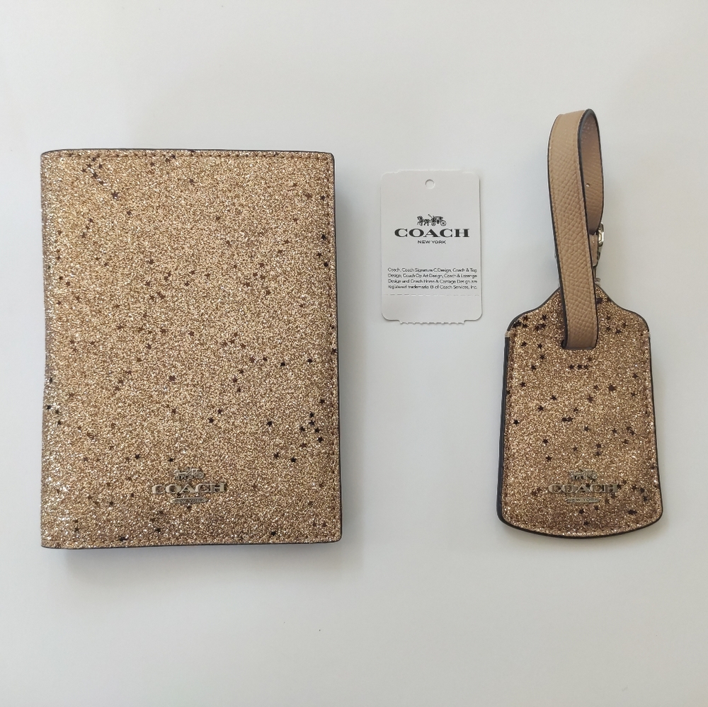 Coach Travel Passport Holder and Luggage Tag Set